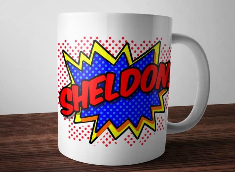 sheldon comic mug