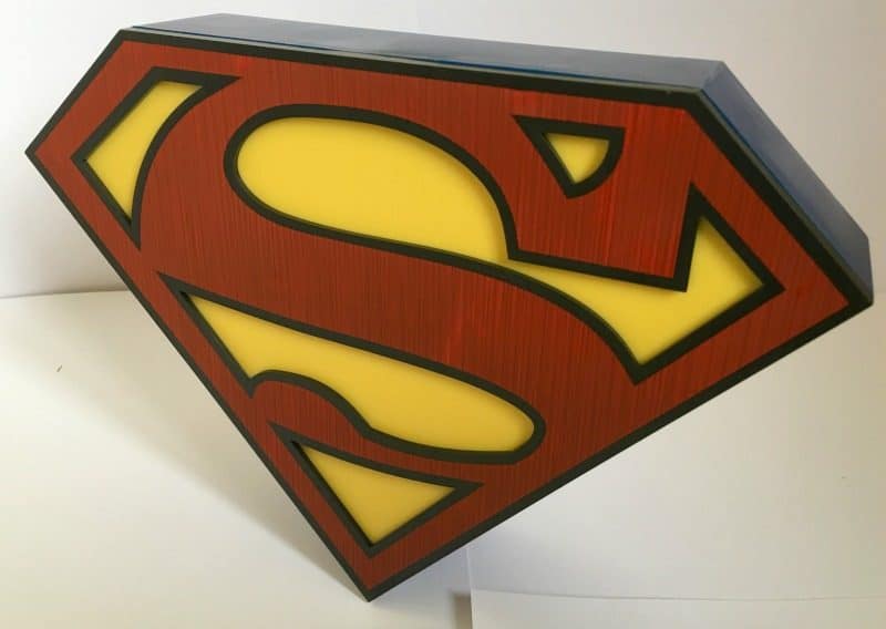 superman logo light