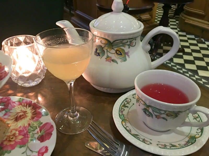 cocktails at Mr Fogg's tipsy tea