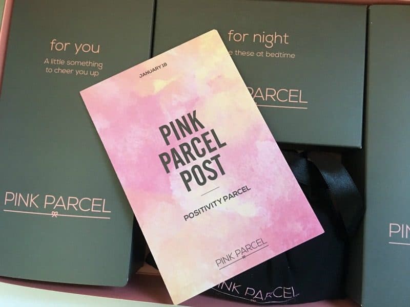 open pink parcel unboxing