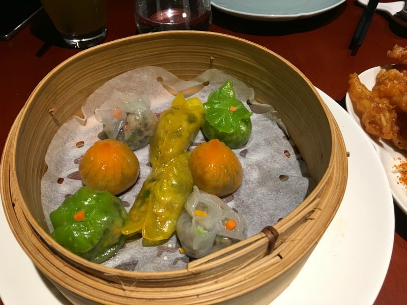 vegetable dim sum platter