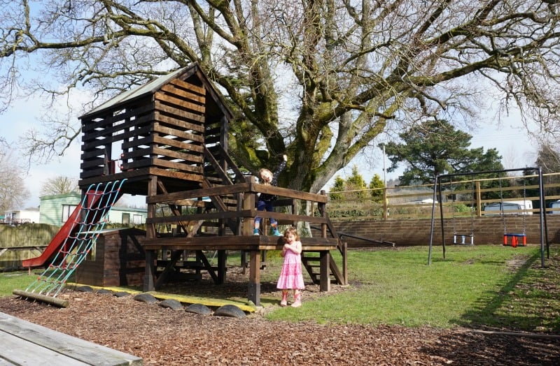 holiday park with outside play area devon