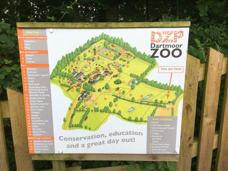 Dartmoor Zoo Map