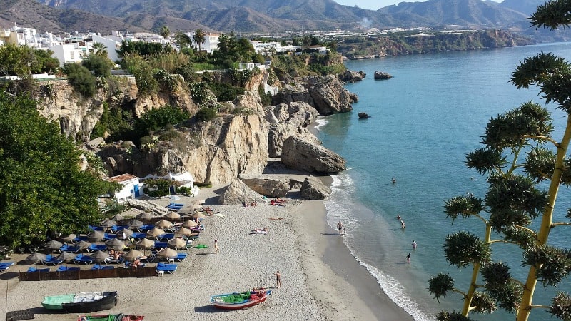 beach nerja spain