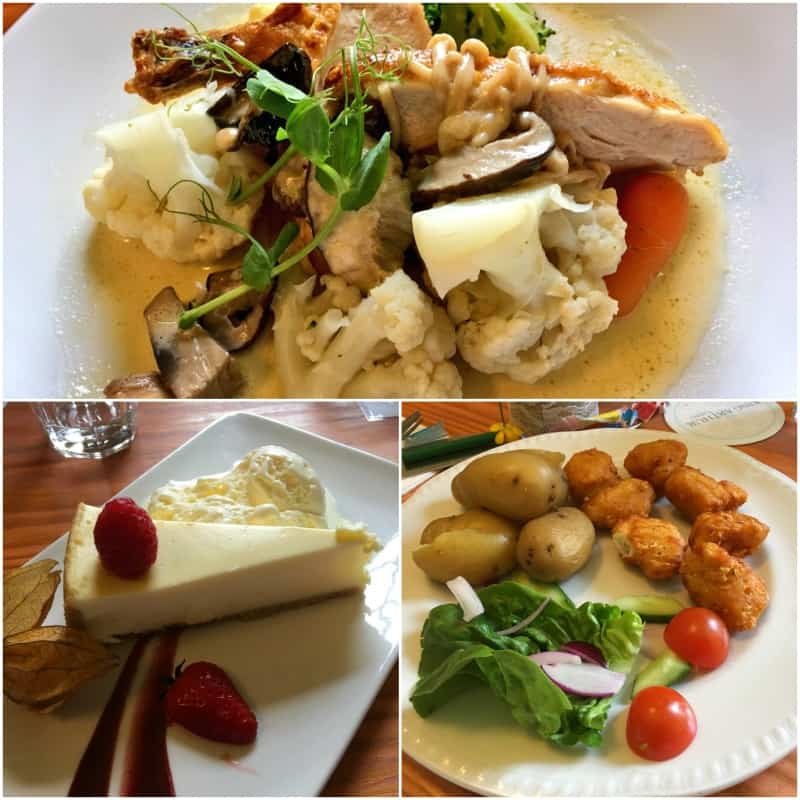 selection of meals from king arthur hotel restaurant review
