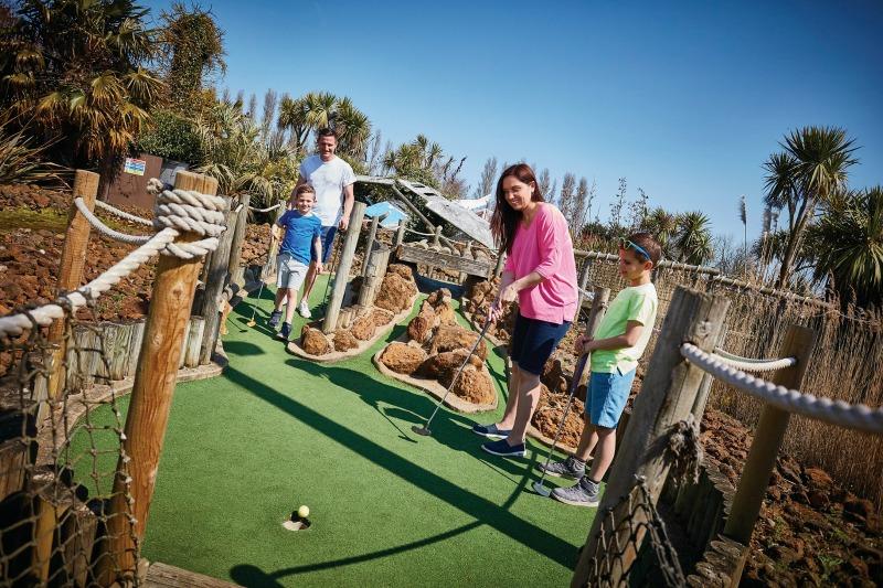 Enjoy a game of craxy golf at Vauxhall Holiday Park