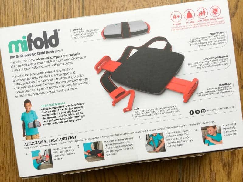 mifold grab and go travel car seat review