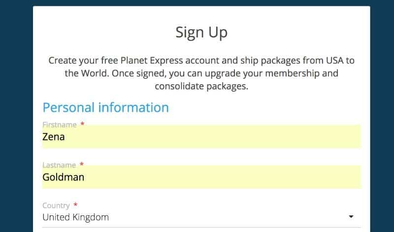 set up planet express account
