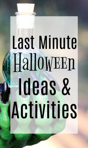 Last minute Halloween crafts, ideas and activities for kids 