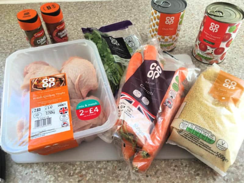 ingredients for chicken recipe