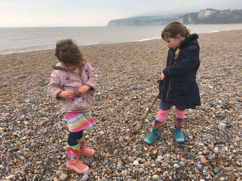 fossil hunting with kids