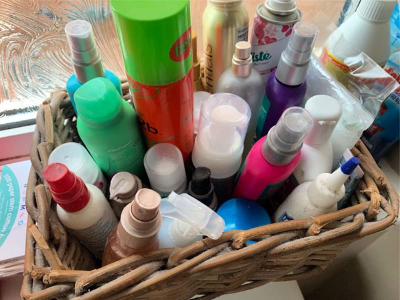 how to store toiletries