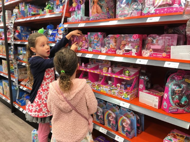looking at toys while shopping