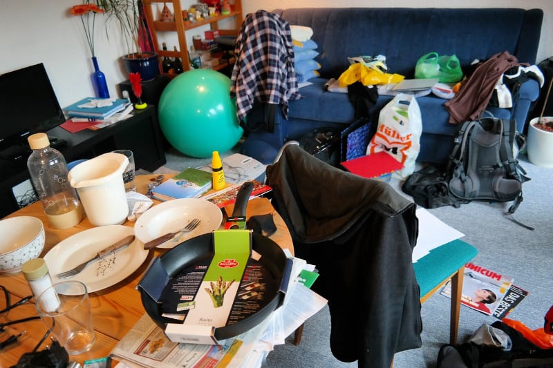 messy untidy home