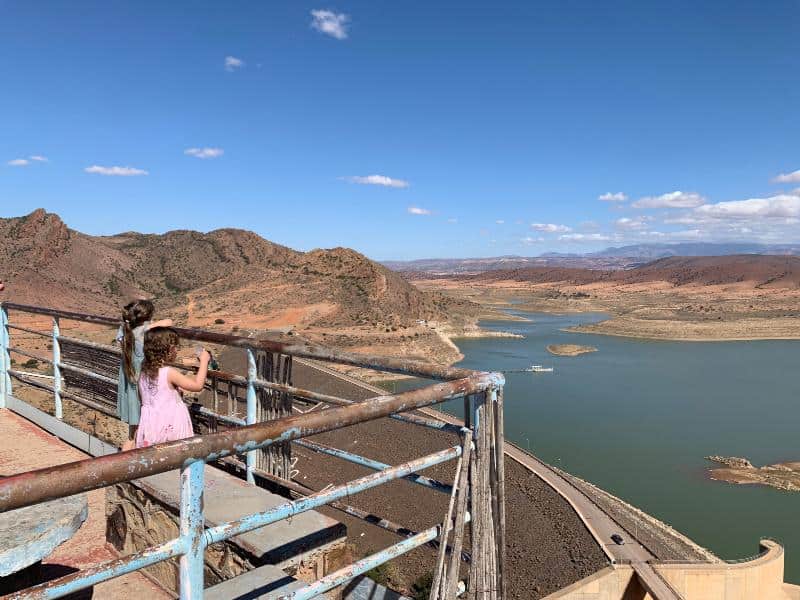 view of Youseff Ben Tachfine water dam morocco