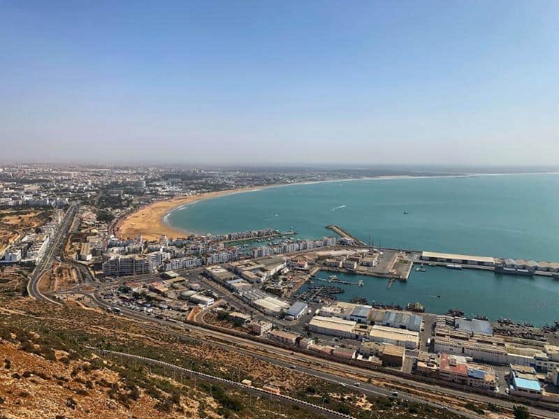 view of agadir morocco from kasbah