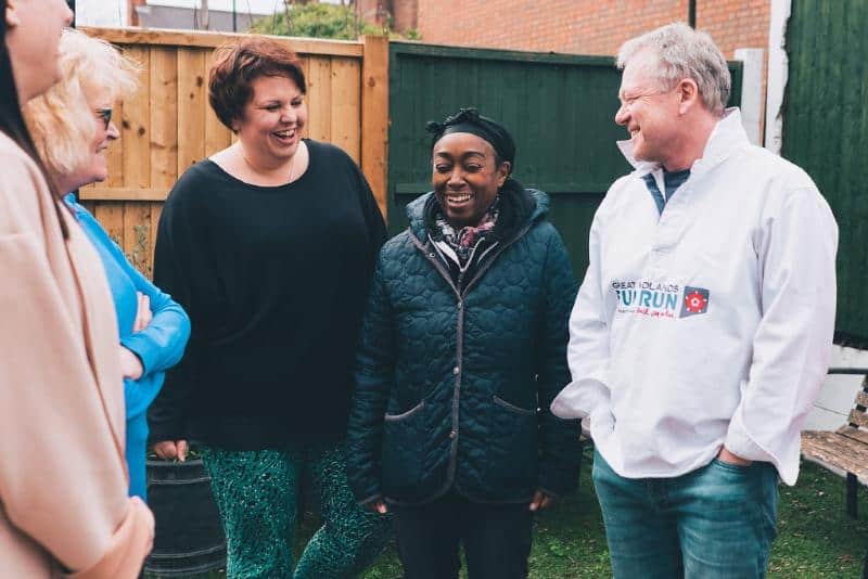 Zena with service user from Advice Cafe in Sutton Coldfield