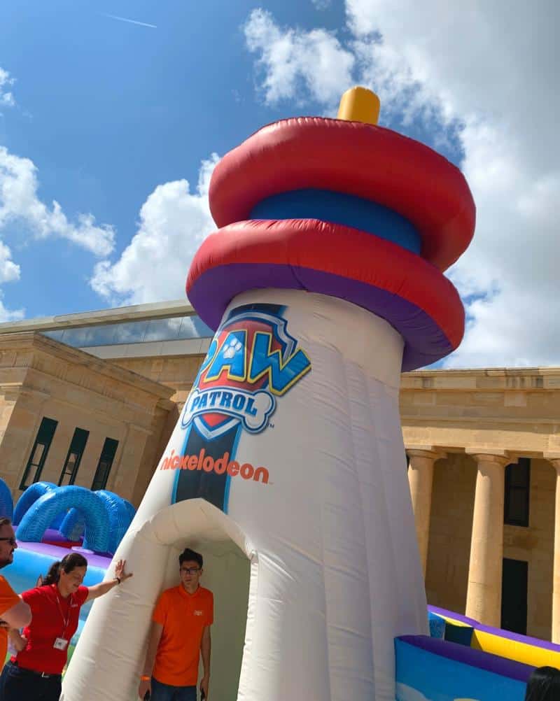 nickelodeon paw patrol bouncy castle at esplora malta