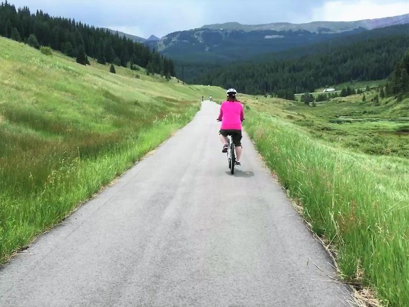 Biking Vail Pass in Colorado by Ladona Stork 