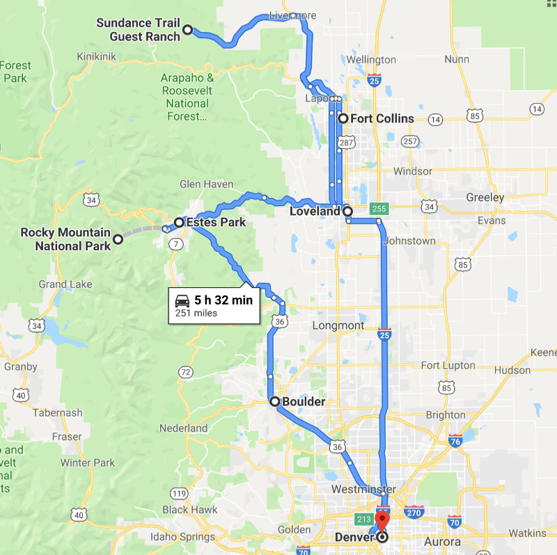 Colorado Road Trip Map