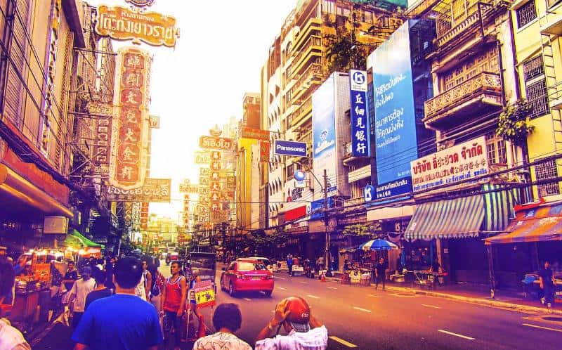 busy street in Bangkok Thailand