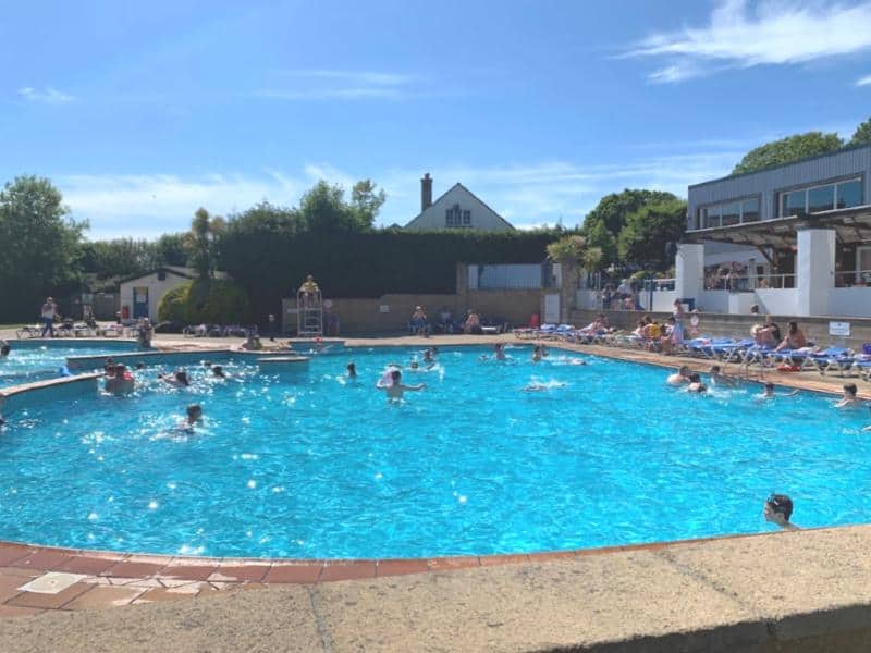 outdoor swimming pool at hendra newquay