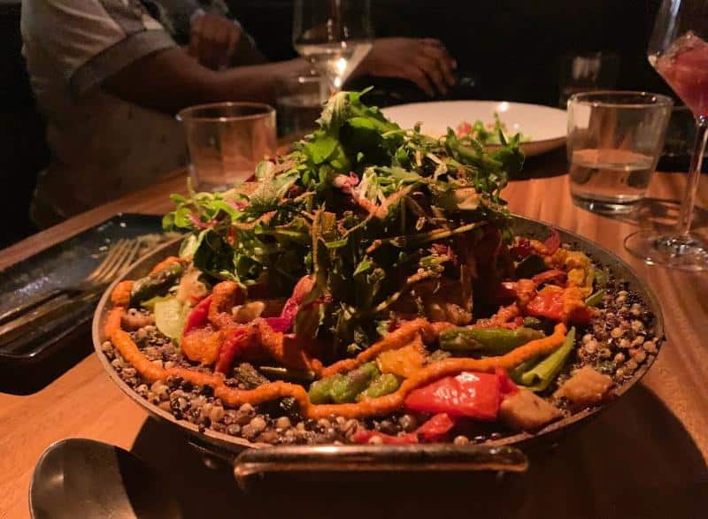 quinoa paella from el five restaurant denver 