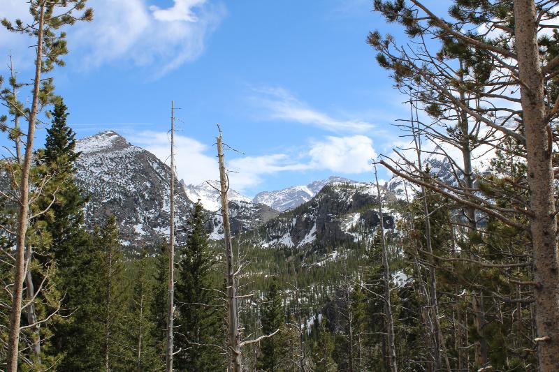 snow capped mountains in RMNP