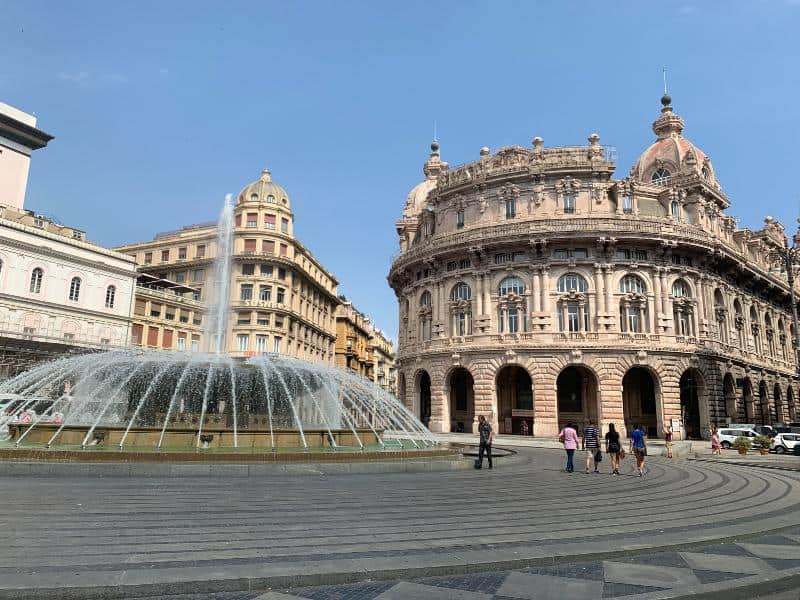 Fountains at Piazza De Ferrari