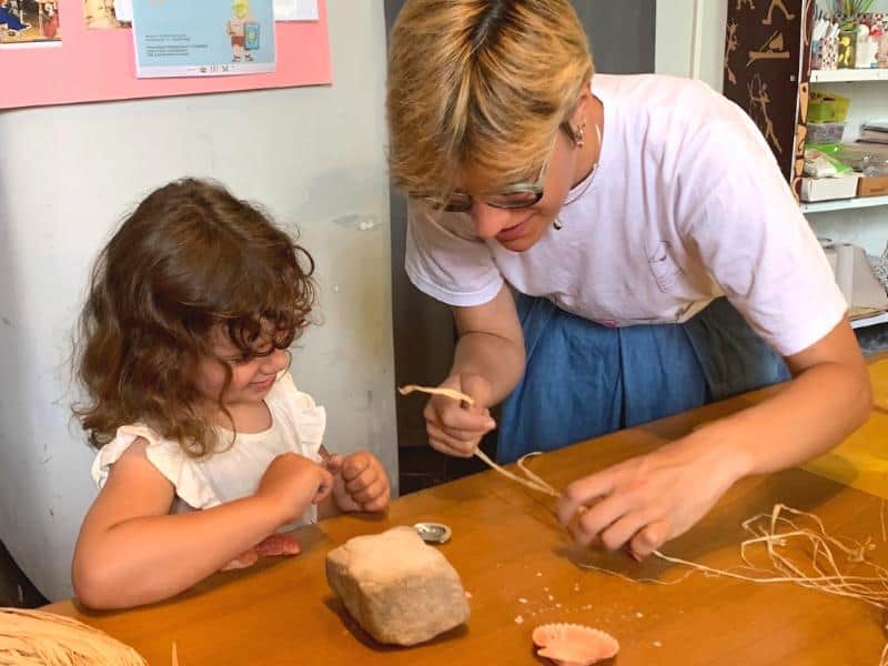 children's workshop at Ligurian Archaeological Museum Genoa