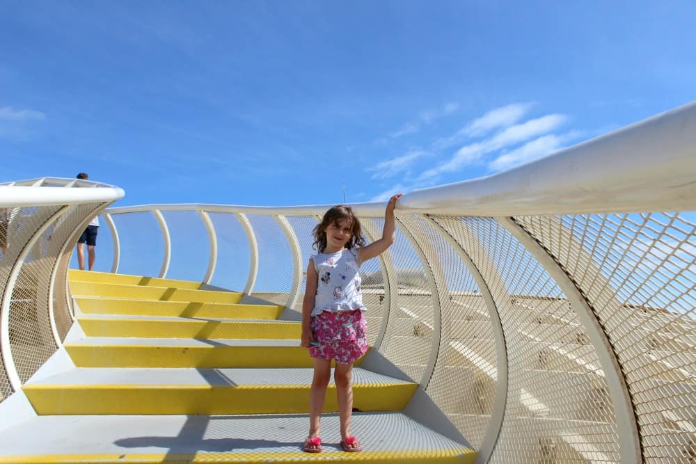 child on Metropol Parasol Seville