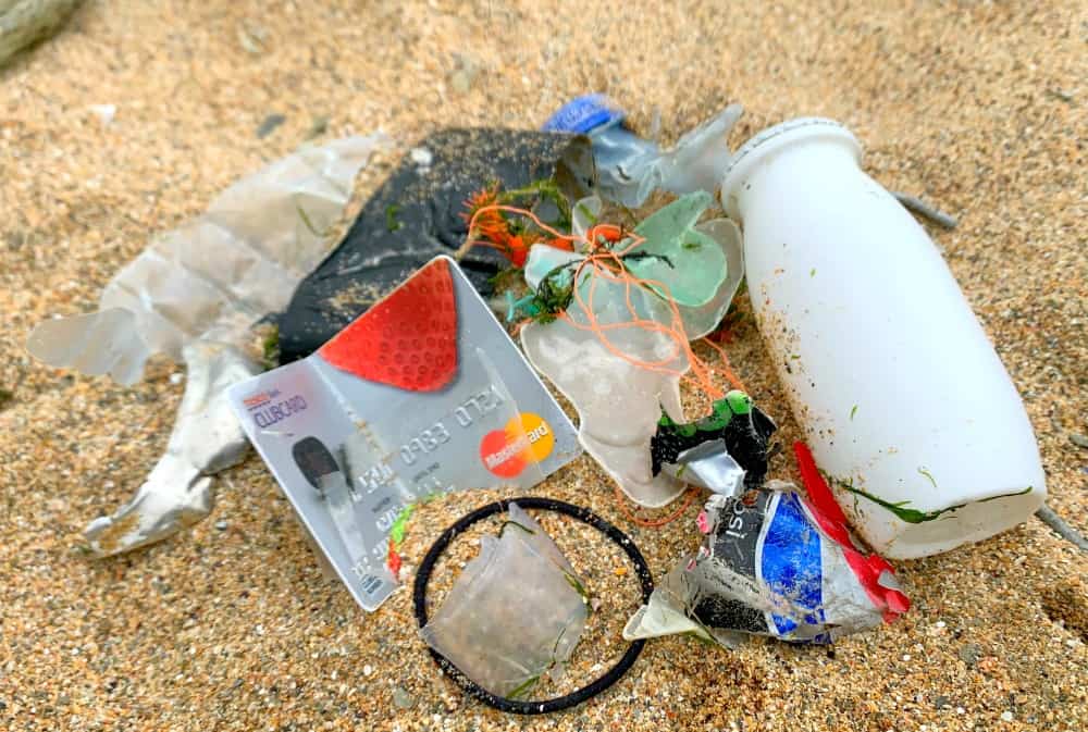 plastic waste found on beach