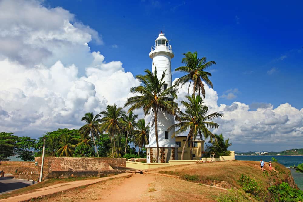 Pictorial view of light houe - Galle fort (Sri Lanka)