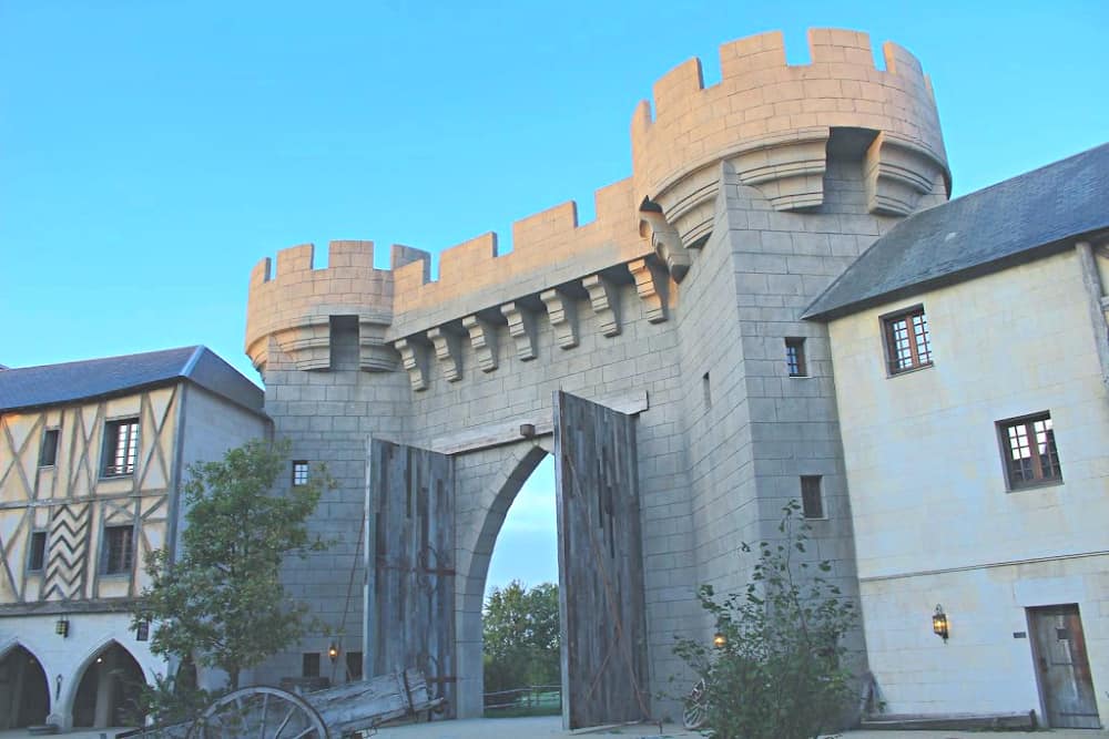 entrance to la citadelle hotel at puy du fou