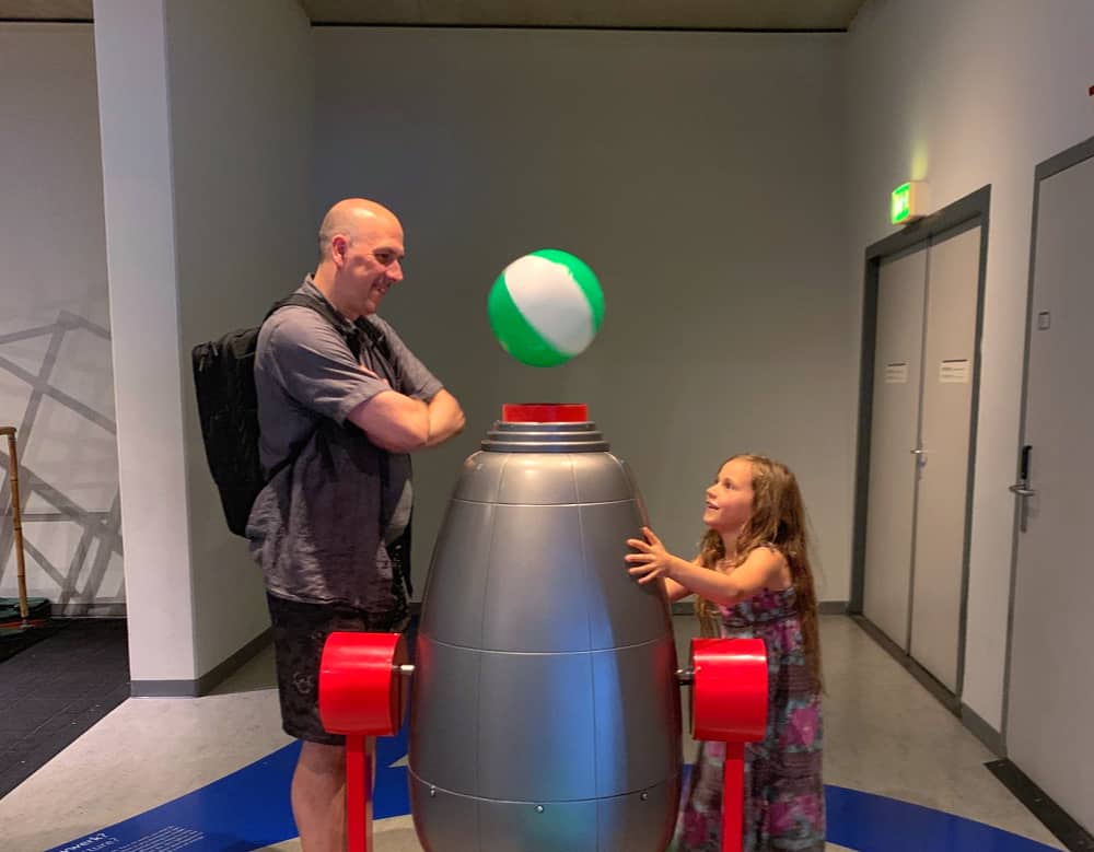 father and daughter at nemo centre amsterdam