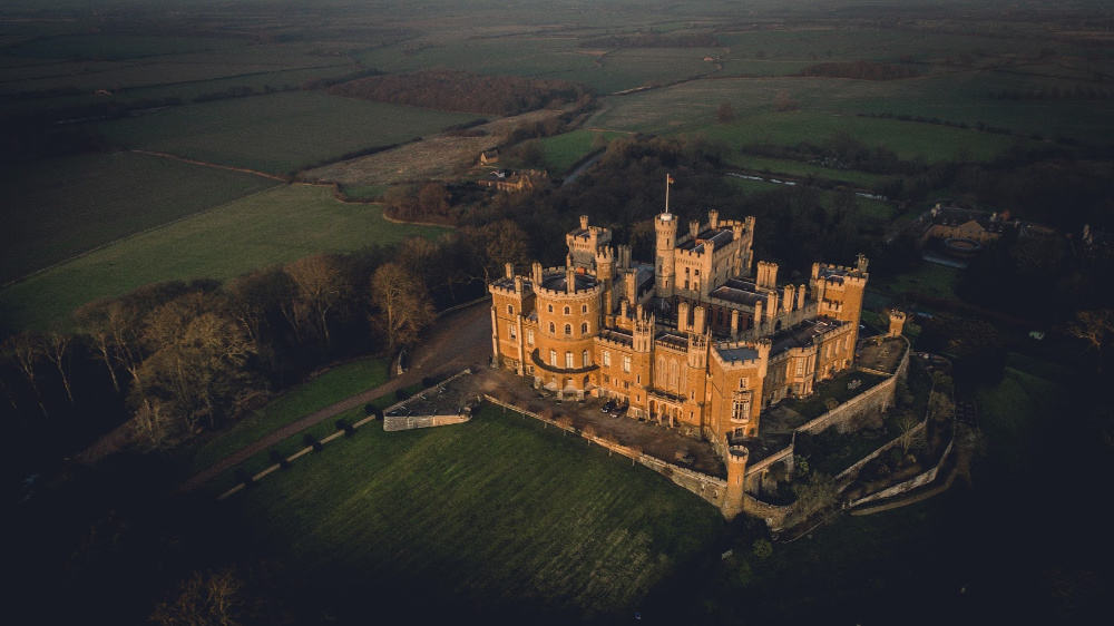 Aerial view of Belvoir Castle