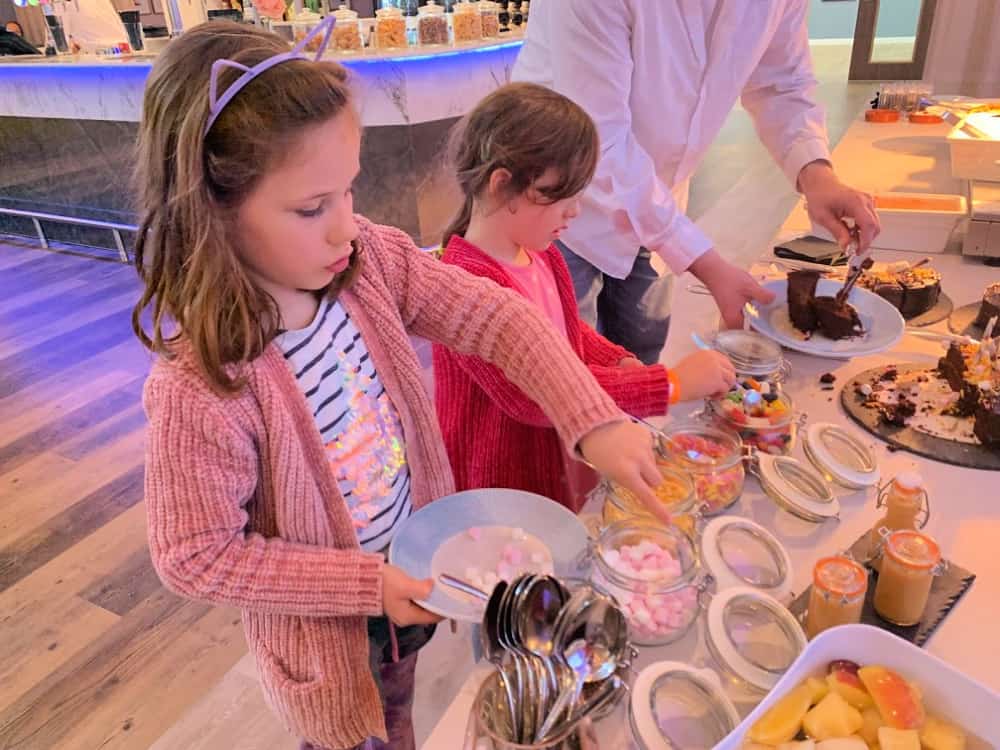 children at buffet at motorpoint arena