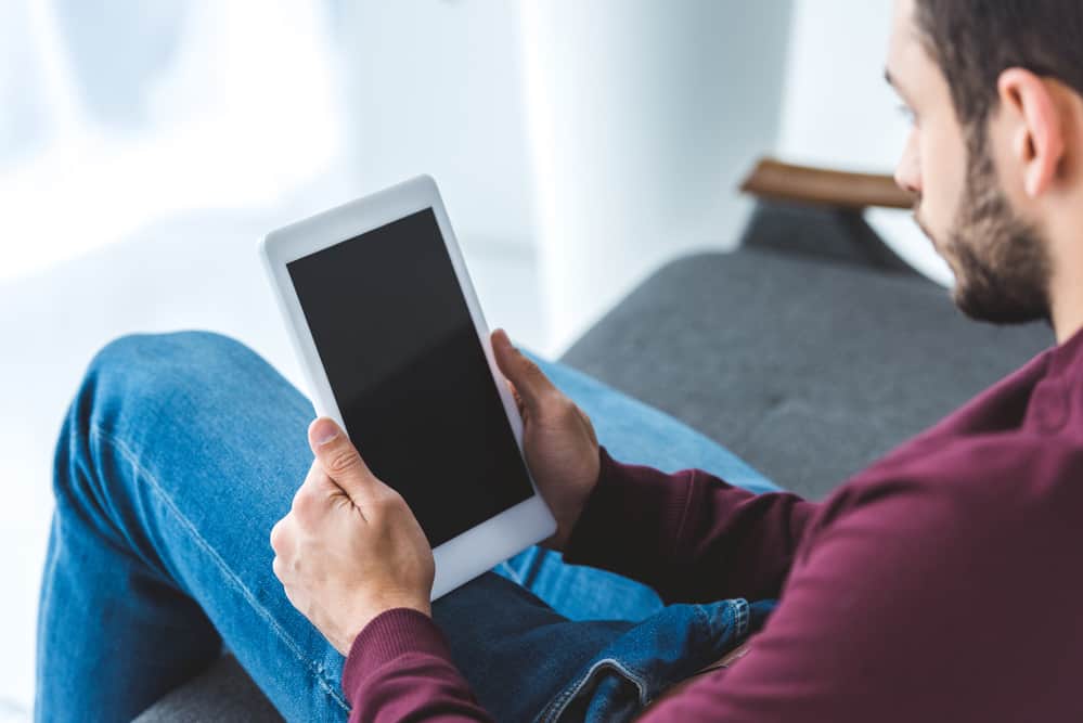 man with tablet 