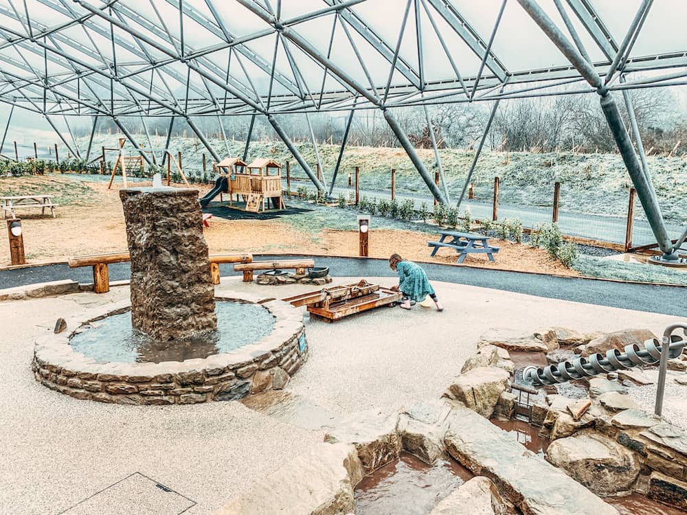 child playing at serendome 