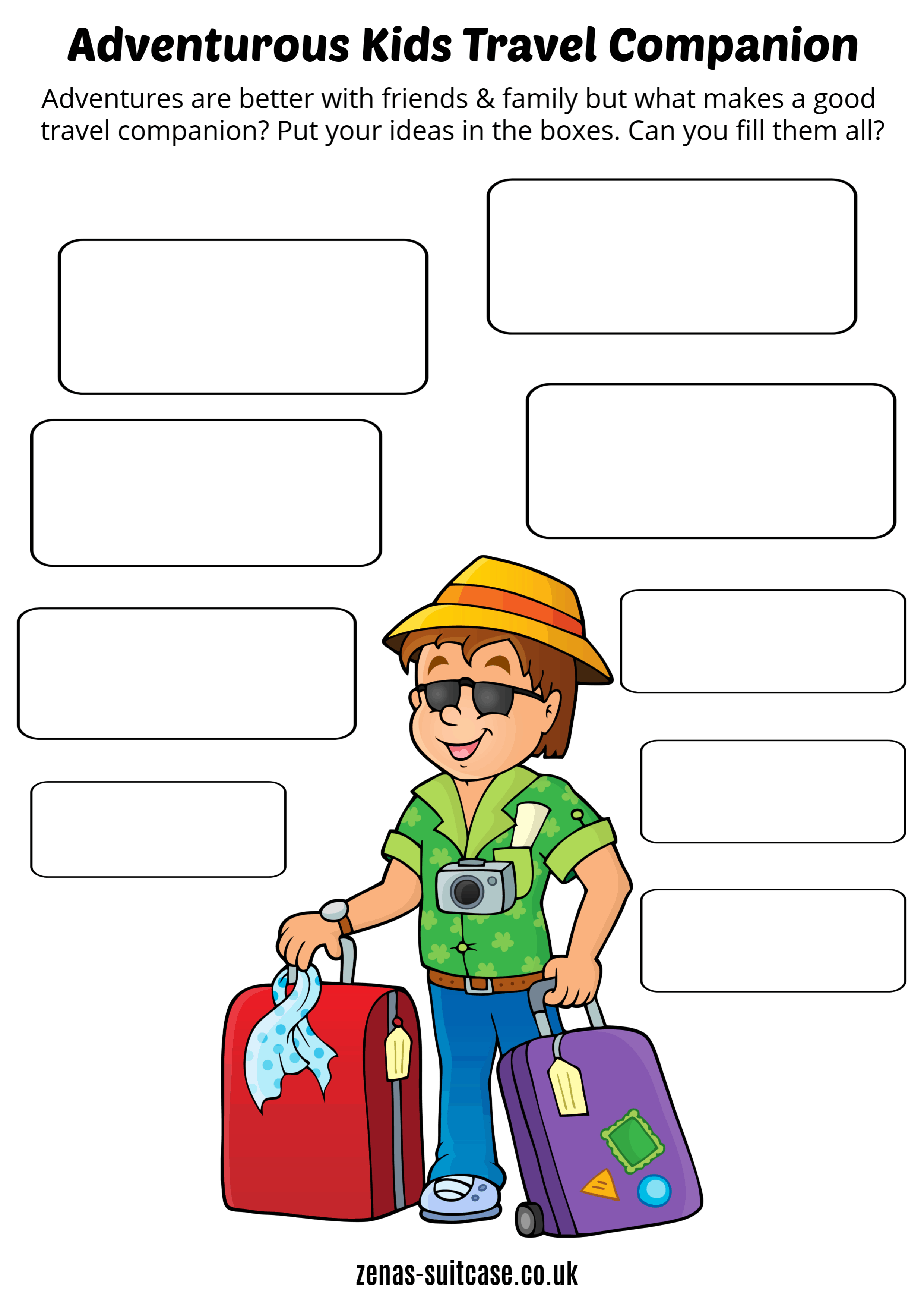 Kids Worksheet Travel Companion