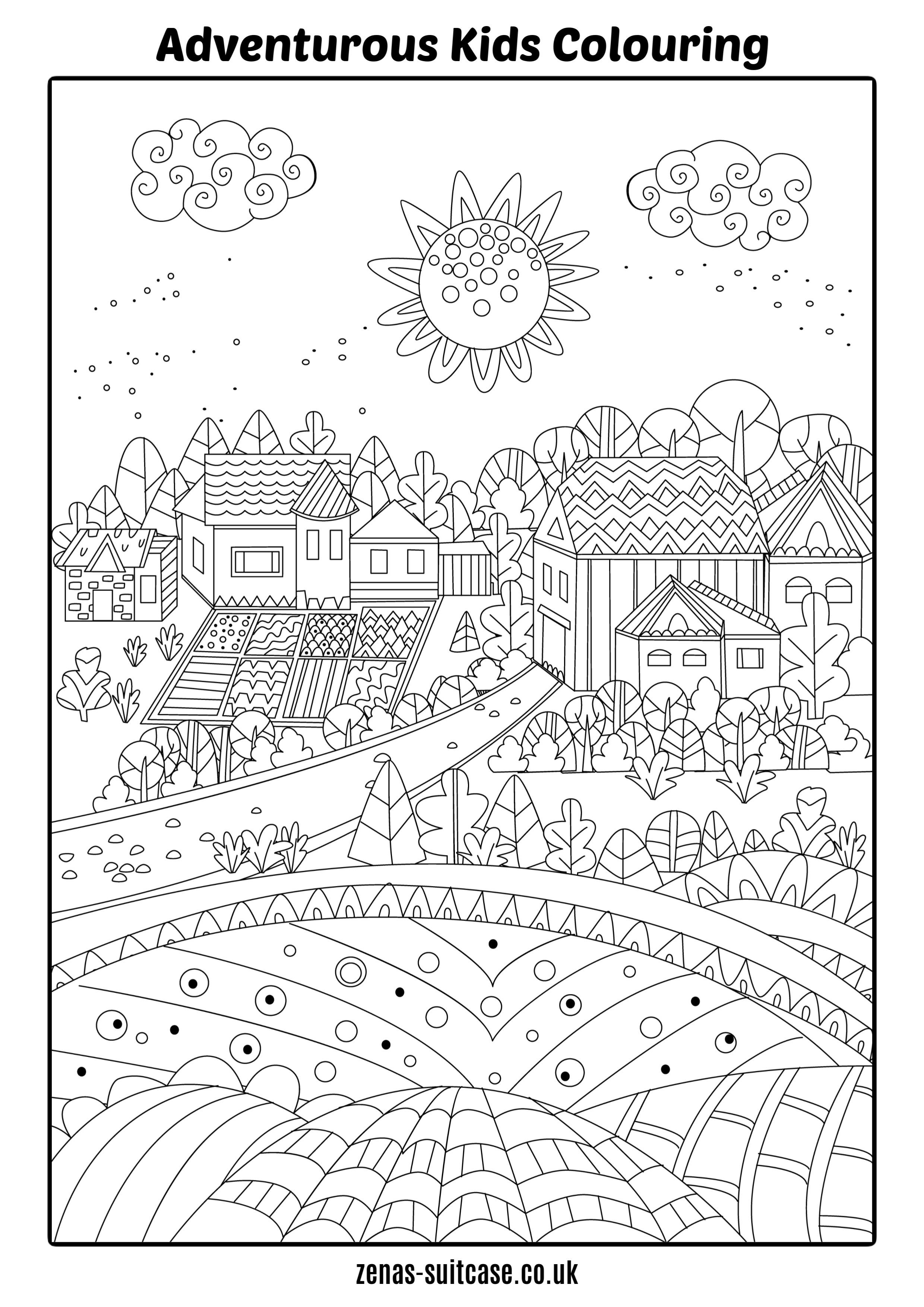 Kids Worksheet mindfulness colouring