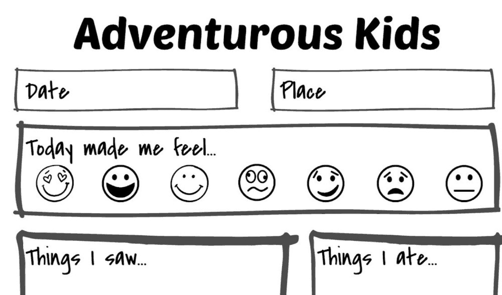 free printable download kids travel journal