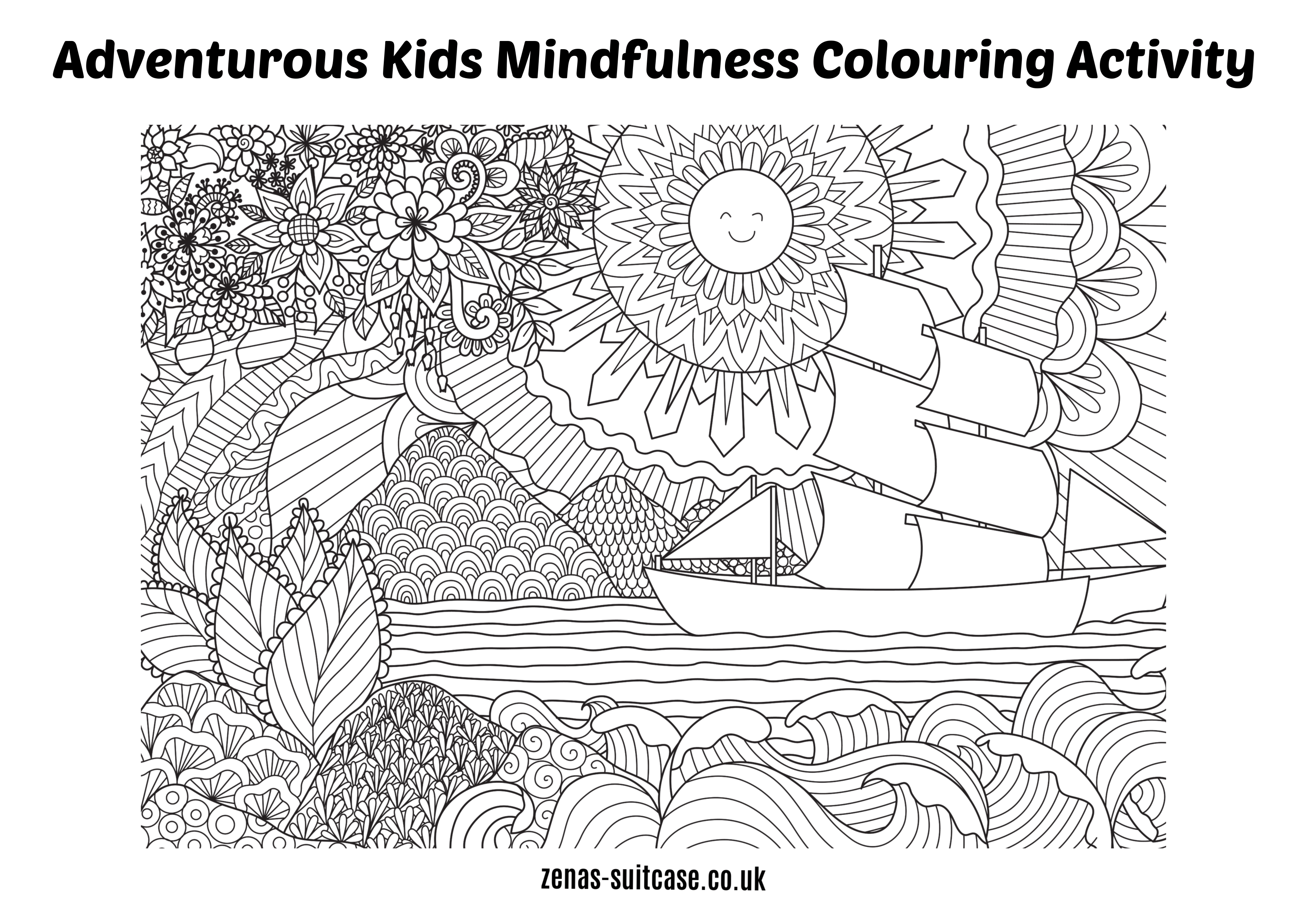 mindfulness colouring sheet