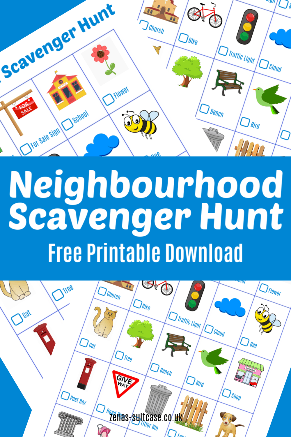 Neighbourhood Scavenger Hunt - Free printable download for you next family walk
