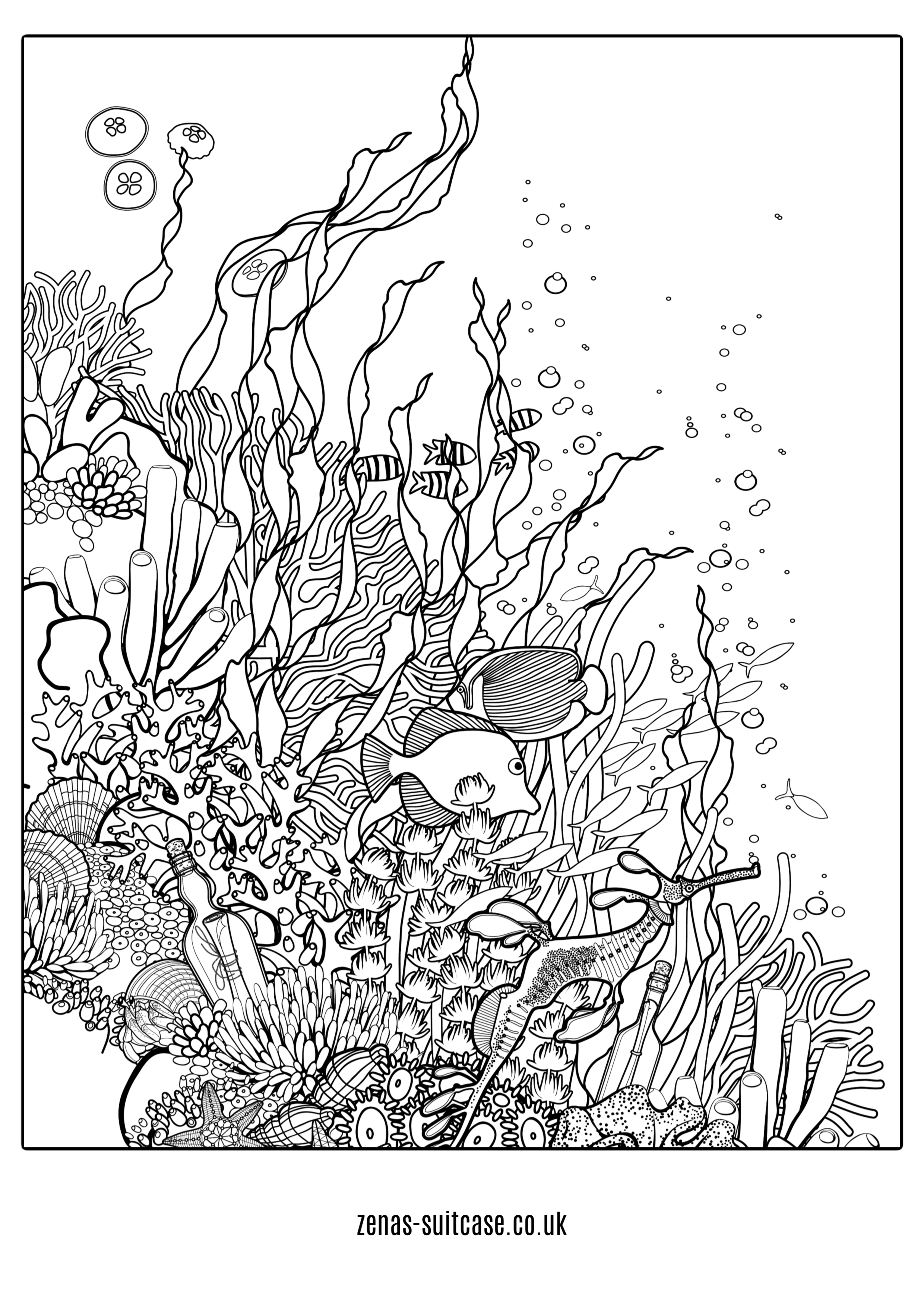 free ocean under the sea colouring pages