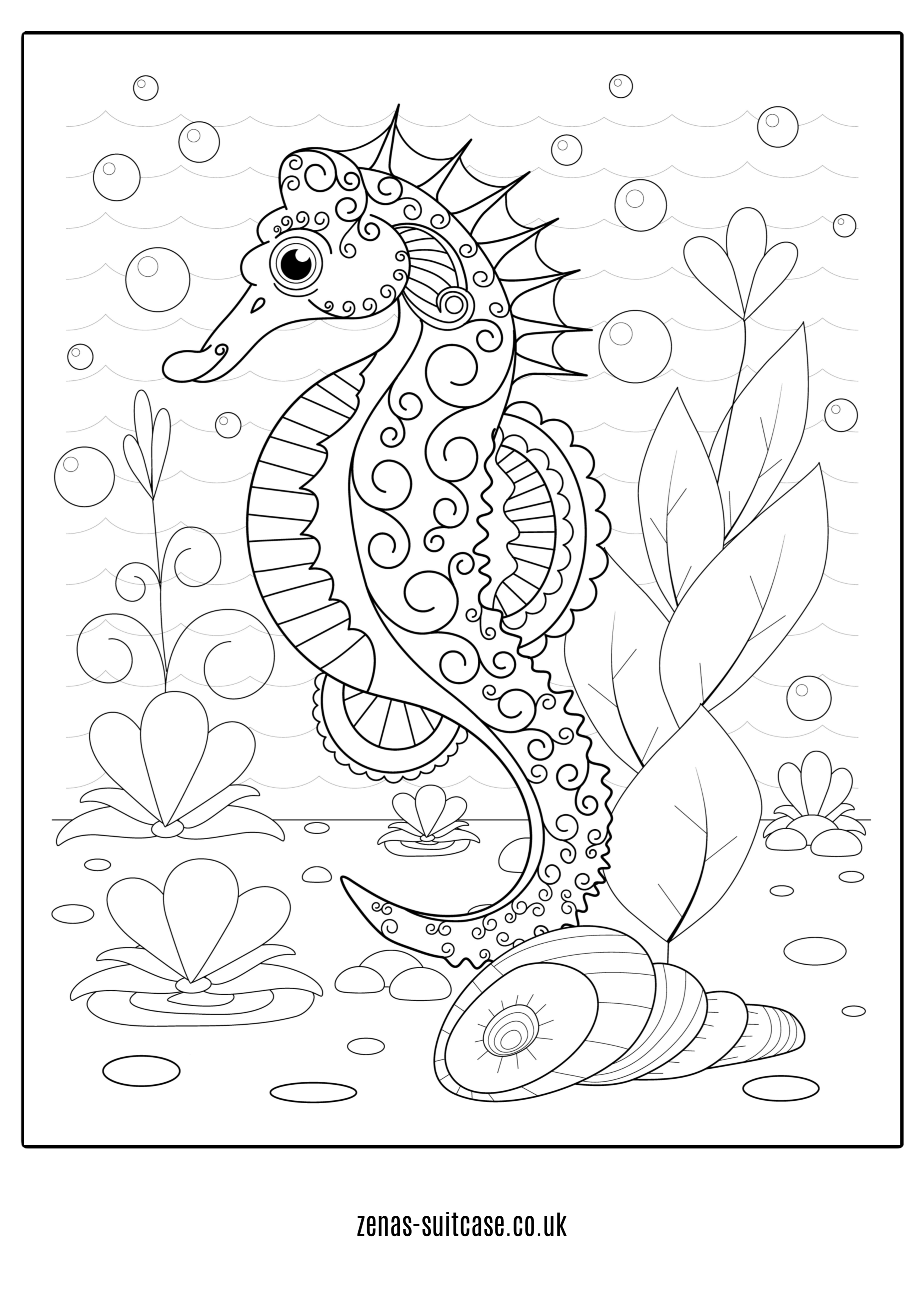 free ocean under the sea colouring pages