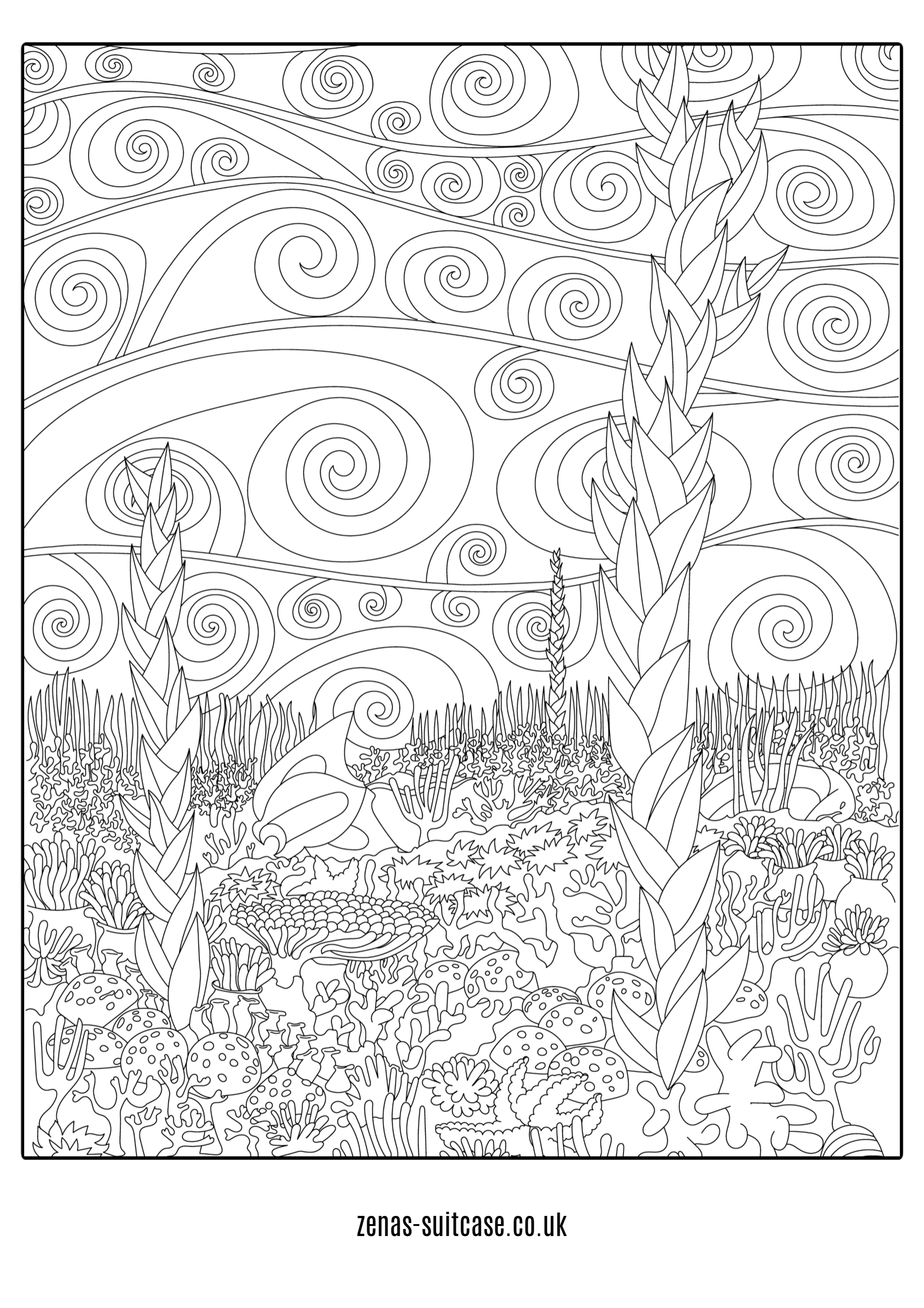 Ocean Colouring Page Under the Sea