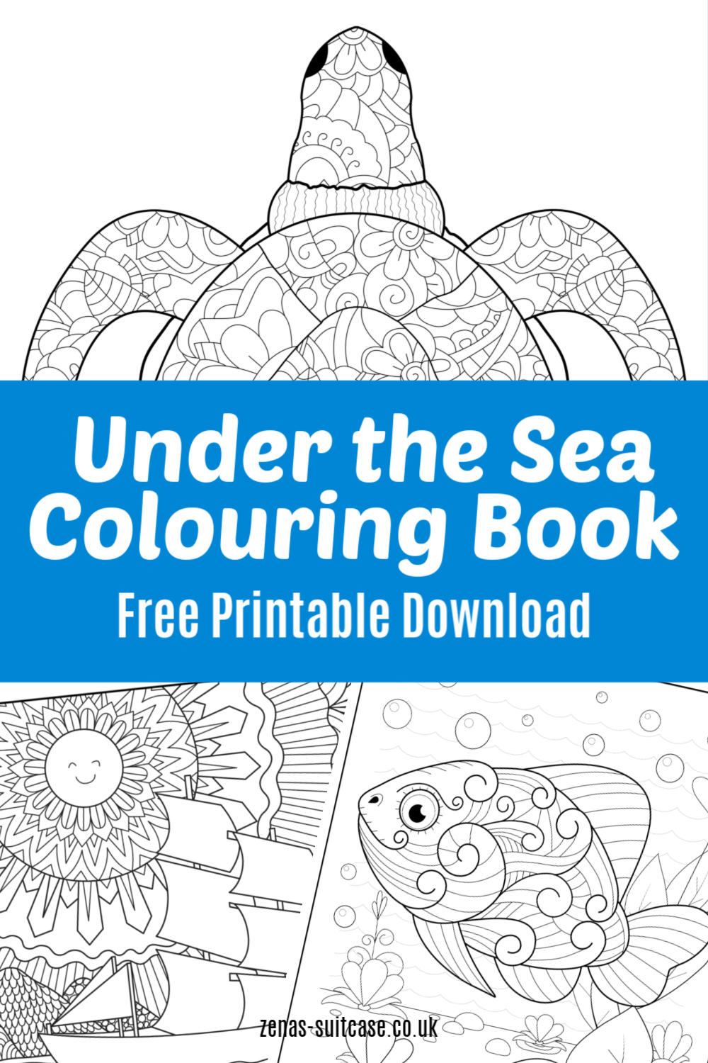 Ocean & Under the Sea Colouring Book - Free printable download 