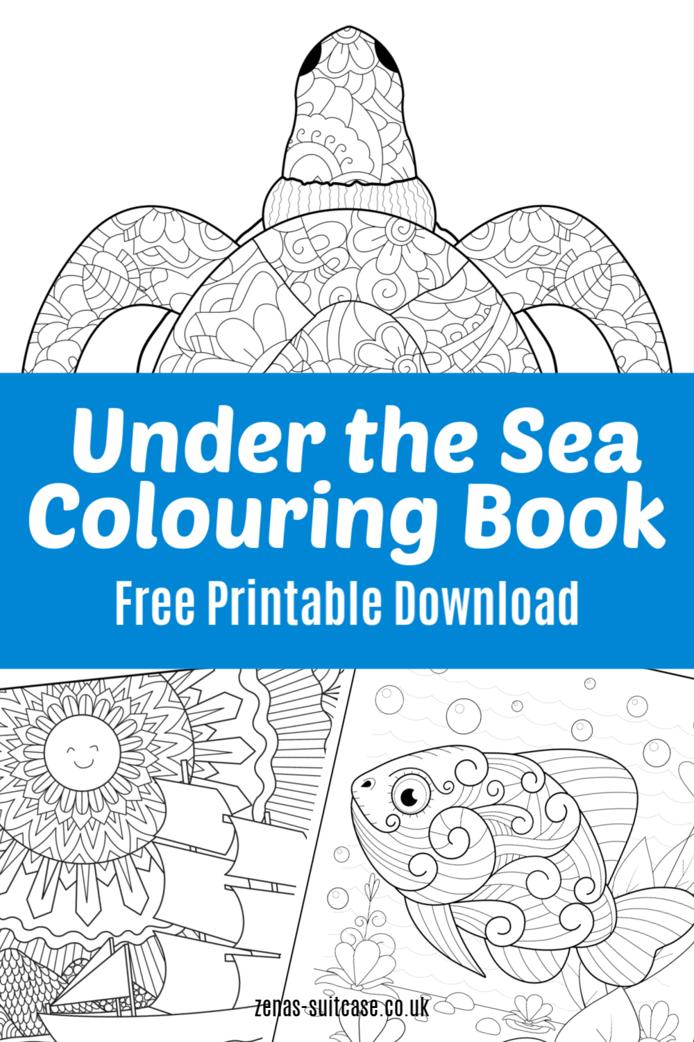 Ocean & Under the Sea Colouring Book - Free printable download