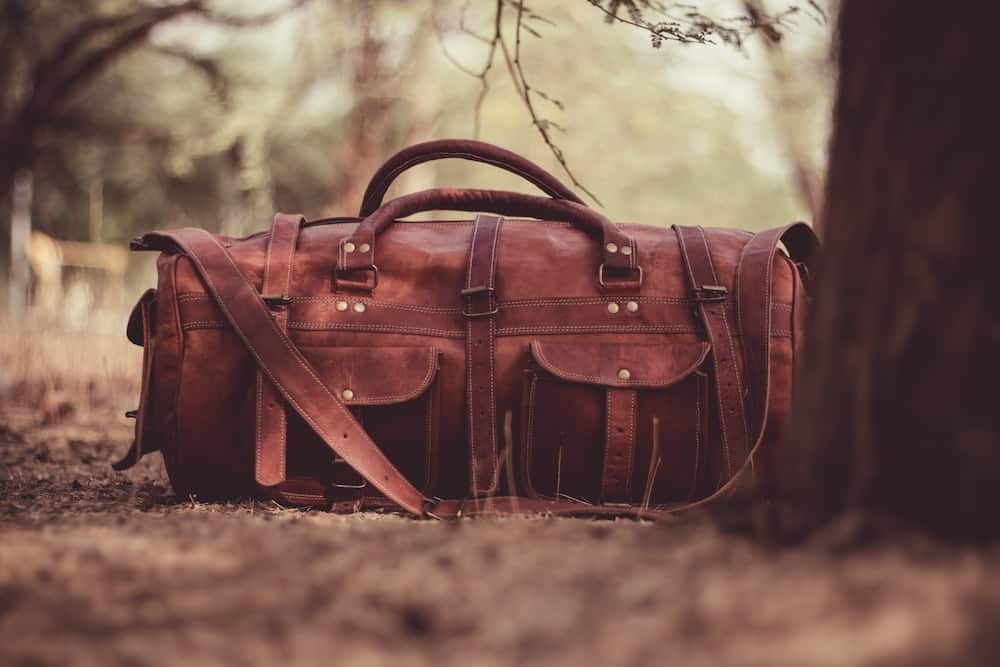 leather duffle bag